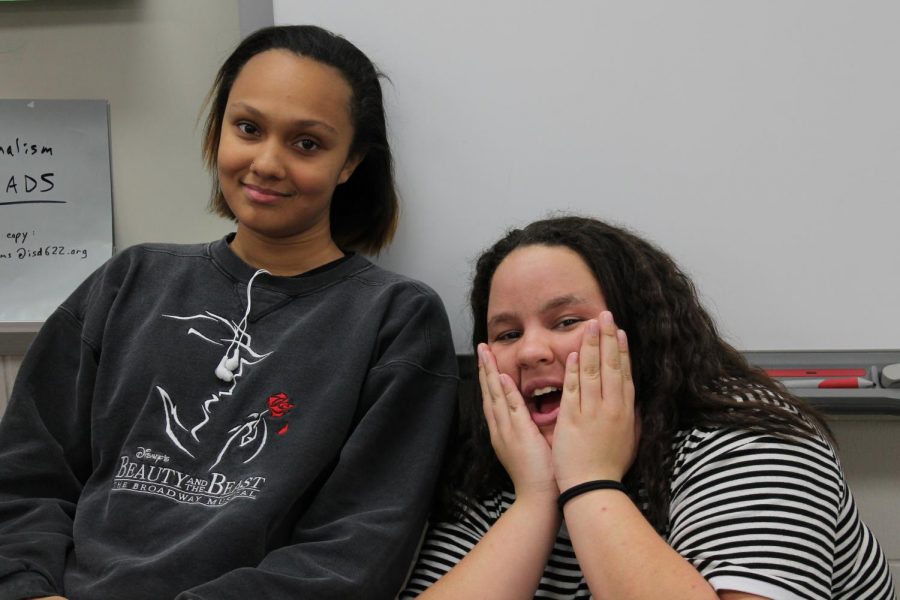Kalah KZ Zientek (left) and Kylee Guenther share their reactions to the film.