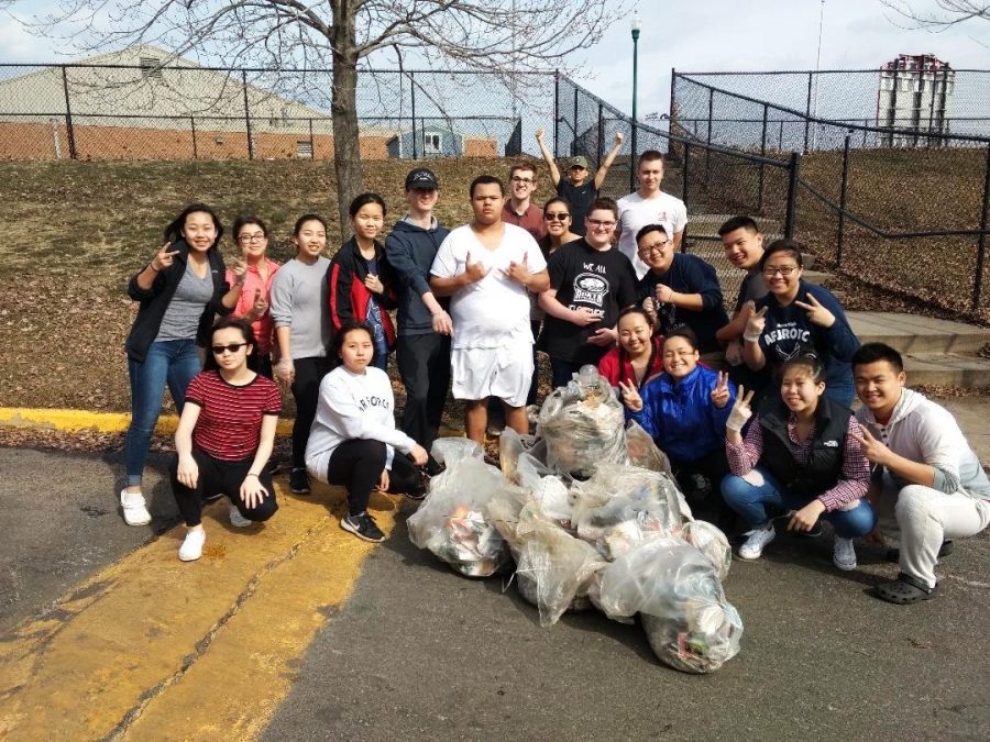 Clean up at North with AFJROTC and Optimist club